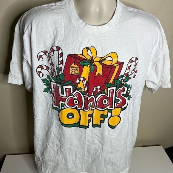 Vintage Christmas present t shirt size XL - Picture 1 of 9